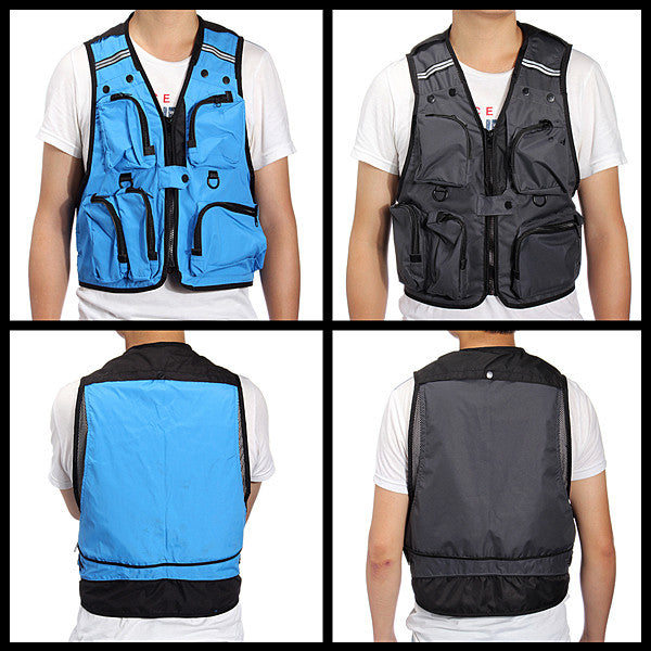 Multi Pockets Fishing Hunting Mesh Vest Mens Outdoor Leisure