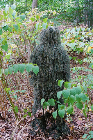 Complete Woodland Ghillie Suit 5 Piece Camo with Bag