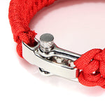 7-Stands ParaCord Bracelet With Zinc Alloy Shackle Buckle - GhillieSuitShop