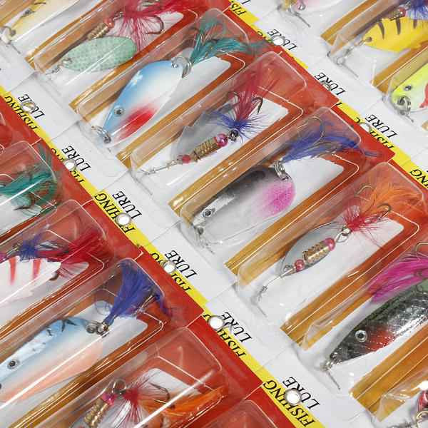 30pcs kinds of fishing lures Assorted Trout Spoon Metal Spinner Baits Tackle Taper_specs007:Reg 🚨 FAST JUST GOT and other kinds of Color:Gold/Green