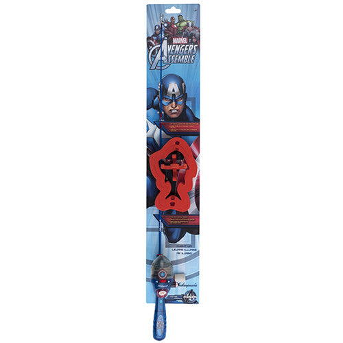 captain america fishing pole Marvel Kit Outfit them with a Captain America rod and reel Vintage 80s 90s Johnson Captain
