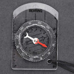 Mini All in 1 Outdoor Baseplate Compass Map MM INCH Measure Ruler - GhillieSuitShop