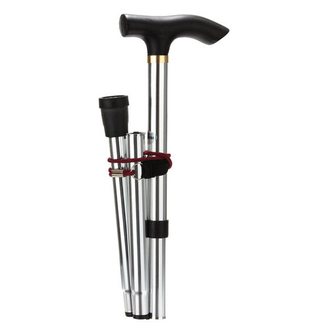 4 Sections Rubber Ferrule Aluminium Walking Stick for Outdoor Sports - GhillieSuitShop
