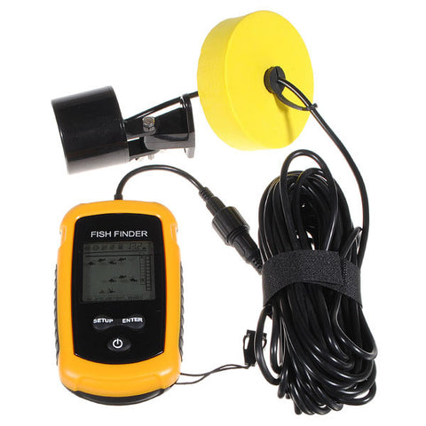 Sonar Sensor Fish Finder Alarm Beam Transducer 100m LCD Portable - GhillieSuitShop