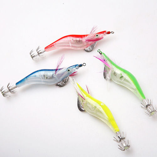 bass fishing with shrimp lures Electronic Luminous Shrimp Lure Squid Fishing Jigs Lures Bass Bait