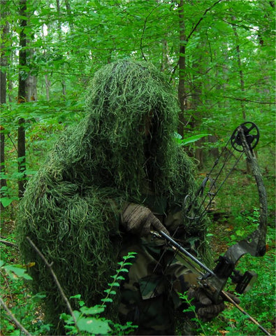 USA Made Leafy Green Ultra Light Ghillie Jacket for Bow Hunting