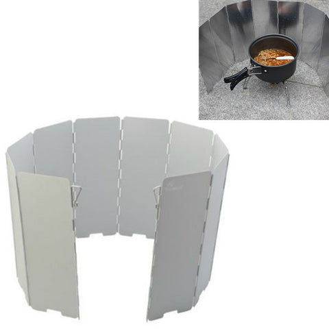 Camping Foldable Aluminum Plates BBQ Stove Wind Shield - GhillieSuitShop