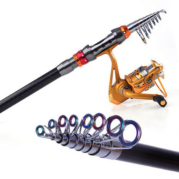 Telescopic Fishing Rod Carbon Spinning Sea Fishing Pole - GhillieSuitS –  ghilliesuitshop