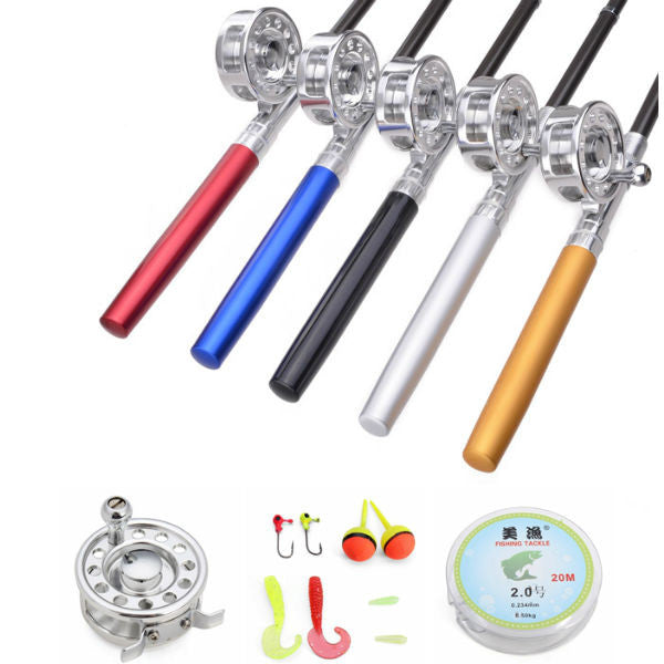 Mini Pen Fly Fishing Rod Portable Pocket Aluminum Alloy Fishing Rod - –  ghilliesuitshop