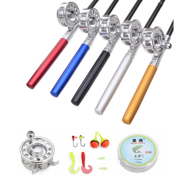Mini Pen Fly Fishing Rod Portable Pocket Aluminum Alloy Fishing Rod Mini Pen Fly Fishing Rod Portable Pocket Aluminum Alloy Fishing Rod