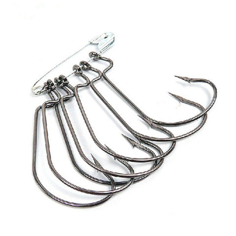 100 Ami Wide Crank Soft Worm In Acciaio Al Carbonio – Taglie 8# A 5/0 Per Pesca (dolce/salata)