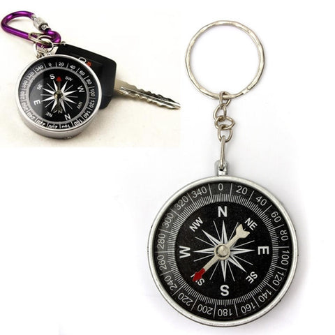 Portable Survival Compass Camping Hiking Hunting Pendant Key Chain Ring - GhillieSuitShop
