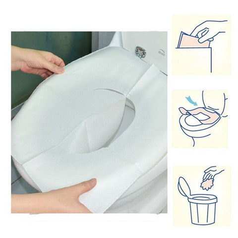 1 Pack 10Pcs Clean Disposable Paper Sanitary Toilet Seat Covers Camping Travel - GhillieSuitShop