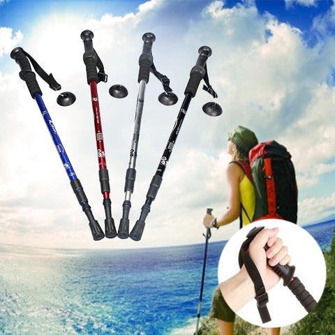3-section Adjustable Canes Walking Hiking Sticks Trekking Pole Compass - GhillieSuitShop