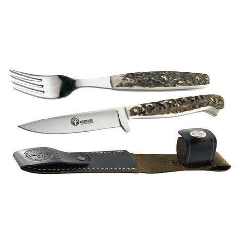 Stag Fork & Knife Set W/S - GhillieSuitShop