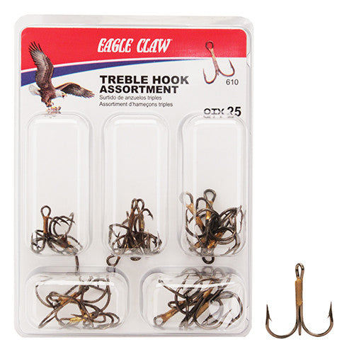 clam fish hooks Treble Hook Assortment Clam 25pcs
