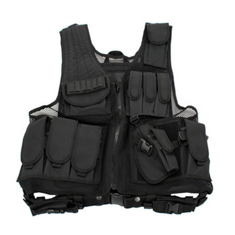 Black Deluxe Tactical Vest - Standard - GhillieSuitShop