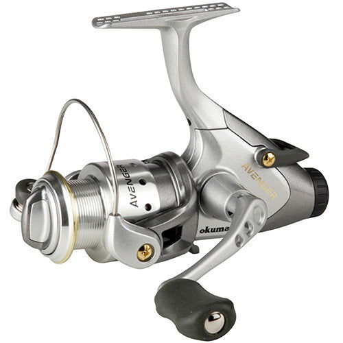 okuma avenger abf b baitfeeding reel ABF30b "B" Series Baitfeeder Reels, Silver : Sports & Outdoors Weighs 0.52 lbs. Avenger Baitfeeder B Sz40 4.5:1