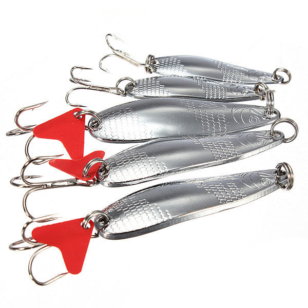 Hard Lure Iron Copper Metal Sequins Bait Lure Bass Spoon Treble Hook - ghilliesuitshop Hard Lure Iron Copper Metal Sequins Bait Lure Bass Spoon Treble Hook - ghilliesuitshop