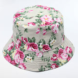 Women Cotton Floral Fishing Hat Boonie Bucket Summer Sun Cap Outdoor - GhillieSuitShop