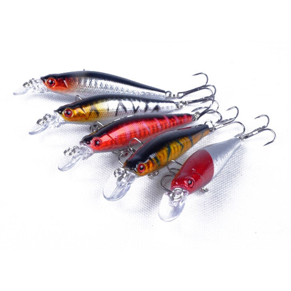 diving fishing lures 5 Pcs Fishing Lures Lifelike Diving Bait Hooks 8cm
